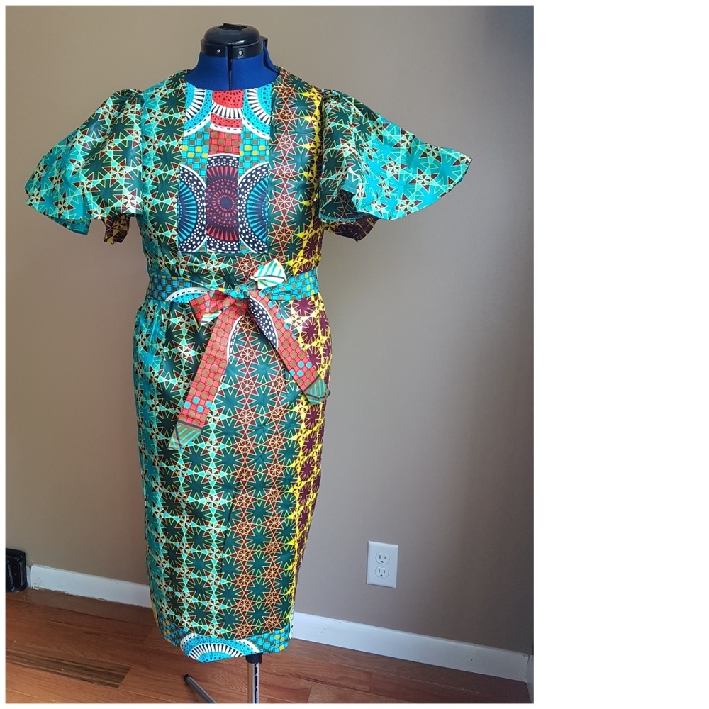 Olori Pencil Dress African Wax Prints